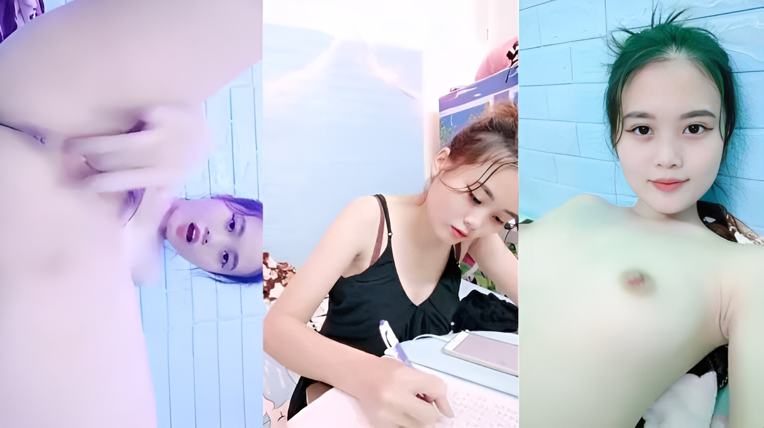 Ang babae ay nag-aaral at nalilito...
