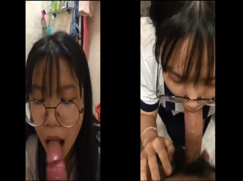 Ang 4-eyed student ay nagbigay ng isang mahusay na Bj Ang 4-eyed student ay nagbigay ng isang mahusay na Bj